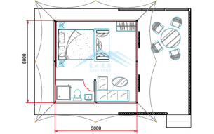 酒店篷房布局圖
