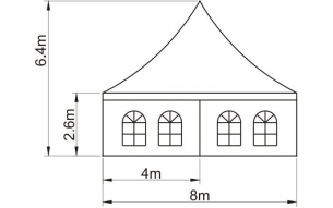 8米尖頂篷房尺寸